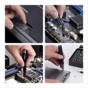 Picture of StarTech.com 40-Piece Computer Repair Toolkit for Laptop/PC/Electronics/Phone, 30-Bit Precision Screwdriver Set, Removable Lid with Magnetic Pad, Prying Tools