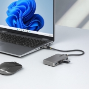 Image de StarTech.com 5G4AC-USB-A-HUB hub & concentrateur USB 3.2 Gen 1 (3.1 Gen 1) Type-A 5000 Mbit/s Gris