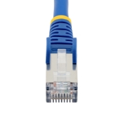 Picture of StarTech.com 10m CAT6a Ethernet Cable - Blue - Low Smoke Zero Halogen (LSZH) - 10GbE 500MHz 100W PoE++ Snagless RJ-45 w/Strain Reliefs S/FTP Network Patch Cord