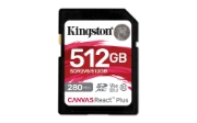 Picture of Kingston Technology 512GB Canvas React Plus SDXC UHS-II 280R/150W U3 V60 for Full HD/4K
