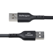 Picture of StarTech.com 4m (13ft) USB-A to USB-C Charging Cable, Charge & Sync, 3A, USB 2.0, TPE Jacket - Black USB Charging Cord