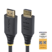 Picture of StarTech.com 12ft (3.6m) Premium Certified High Speed HDMI Cable, 4K 60Hz/1440p 144Hz, HDR10/HDCP 2.2/ARC, 18Gbps, UHD HDMI 2.0 Cord for TV/Monitor/Display, TPE Jacket