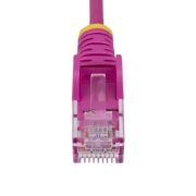 Picture of StarTech.com 1m Pink Slim CAT6 Ethernet Cable, Snagless, 100W PoE, UTP, LSZH, 28AWG Pure Bare Copper Wire, Slim RJ45 Network Patch Cord w/Strain Reliefs, Fluke Tested