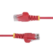 Image de StarTech.com Câble Ethernet CAT6 Rouge Fin de 1m, Sans Accroc, 100W PoE, UTP, LSZH, Fil de Cuivre Pur 28AWG, Cordon Patch Réseau RJ45 avec Serre-Câble, Contrôlé Fluke