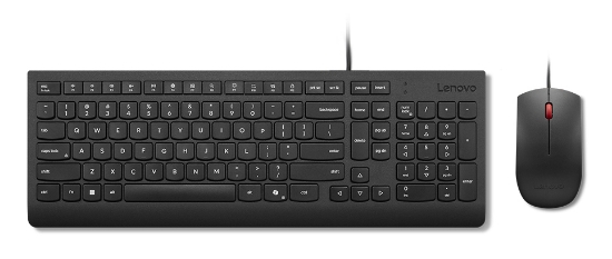 Afbeeldingen van Lenovo KB MICE_BO Essencial WR KBMS GB A1 toetsenbord Inclusief muis Universeel USB Brits Engels Zwart