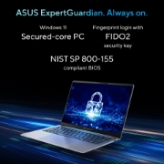 Picture of ASUS ExpertBook P5 P5405CSA-NZ0195X Intel Core Ultra 7 258V Laptop 35.6 cm (14") WQXGA 32 GB LPDDR5x-SDRAM 1 TB SSD Wi-Fi 6E (802.11ax) Windows 11 Pro US International Grey