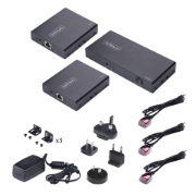 Afbeeldingen van StarTech.com 2-Port HDMI Extender en Splitter Over CAT6, 4K 60Hz, Tot 70m, 1x2 HDMI over Ethernet Distributie Kit met IR en Power Over Cable