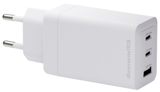 Image de dbramante1928 CI65EUBL7232 chargeur d'appareils mobiles Ordinateur portable, Smartphone, Tablette Blanc Secteur Charge rapide Intérieure