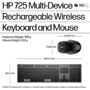 Picture of HP 725 Multi-Device Rechargeable Wireless Keyboard and Mouse Combo