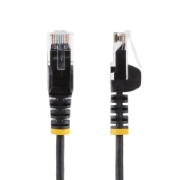 Image de StarTech.com Câble Ethernet CAT6 Noir Fin de 5m, Sans Accroc, 100W PoE, UTP, LSZH, Fil de Cuivre Pur 28AWG, Cordon Patch Réseau RJ45 avec Serre-Câble, Contrôlé Fluke