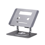 Afbeeldingen van StarTech.com Draaibare Laptopstandaard, 360 Roterende Laptophouder voor Computer, Verhoogd plateau met Verstelbare Kanteling, Max 5kg, Aluminium