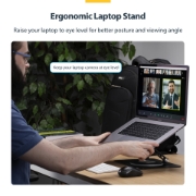 Afbeeldingen van StarTech.com Draaibare Laptopstandaard, 360 Roterende Laptophouder voor Computer, Verhoogd plateau met Verstelbare Kanteling, Max 5kg, Aluminium