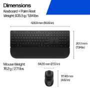 Picture of HP Multi-Device Dual-Mode Mouse and Keyboard Combo with Palm Rest 585C