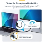 Picture of StarTech.com 2m (6ft) Certified Ultra High Speed HDMI Cable, 8K 60Hz/4K 120Hz, HDMI 2.1 Cable with HDR10+ / eARC, 48Gbps, 8K HDMI Cord for Monitor/TV/Display, Flexible TPE Jacket