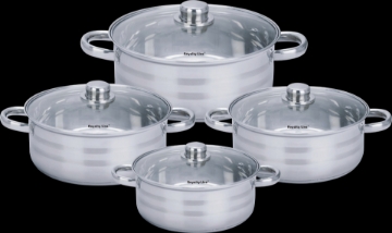 Show details for Royalty Line RL-SP7: Stainless Steel Cookware Set with Lids - 8 Pieces Picture of Royalty Line RL-SP7: Stainless Steel Cookware Set with Lids - 8 Pieces
