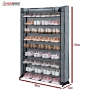 Picture of Herzberg HG-8077: 9-Tier Shoe Rack Organizer Black