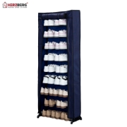 Picture of Herzberg HG-8076: 9-Tier Small Shoe Rack Organizer Blue