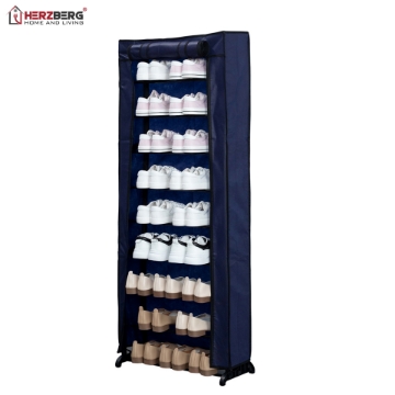 Show details for Herzberg HG-8076: 9-Tier Small Shoe Rack Organizer Blue Picture of Herzberg HG-8076: 9-Tier Small Shoe Rack Organizer Blue