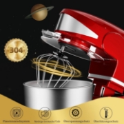 Picture of Royalty Line RL-PKM1600: 1600W 6-Speed Stainless Steel Stand Mixer 6L - Red