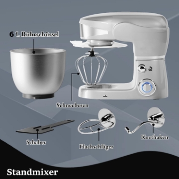 Show details for Royalty Line RL-PKM1600SIL: 1600W 6-Speed Stainless Steel Stand Mixer 6L - Silver Picture of Royalty Line RL-PKM1600SIL: 1600W 6-Speed Stainless Steel Stand Mixer 6L - Silver