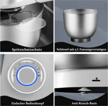 Show details for Royalty Line RL-PKM1600SIL: 1600W 6-Speed Stainless Steel Stand Mixer 6L - Silver Picture of Royalty Line RL-PKM1600SIL: 1600W 6-Speed Stainless Steel Stand Mixer 6L - Silver