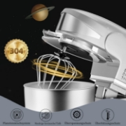 Picture of Royalty Line RL-PKM1600SIL: 1600W 6-Speed Stainless Steel Stand Mixer 6L - Silver
