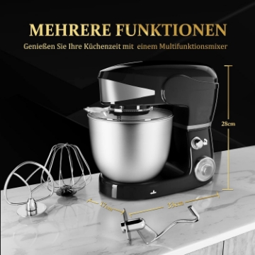 Show details for Royalty Line RL-PKM1600: 1600W 6-Speed Stainless Steel Stand Mixer 6L - Black Picture of Royalty Line RL-PKM1600: 1600W 6-Speed Stainless Steel Stand Mixer 6L - Black