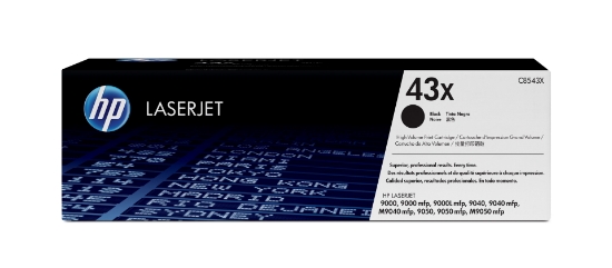 Afbeeldingen van HP 43X originele high-capacity zwarte LaserJet tonercartridge