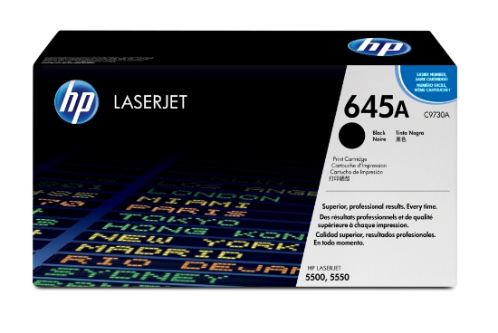 Picture of HP 645A Black Original LaserJet Toner Cartridge