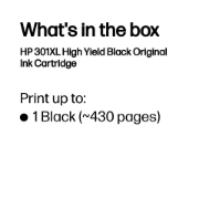 Picture of HP 301XL High Yield Black Original Ink Cartridge