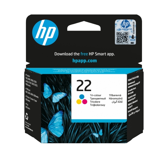 Afbeeldingen van HP 22 originele drie-kleuren inktcartridge