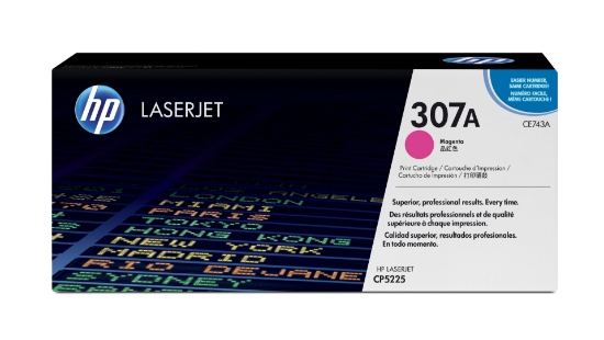 Afbeeldingen van HP 307A originele magenta LaserJet tonercartridge