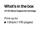 Picture of HP 301 Black Original Ink Cartridge