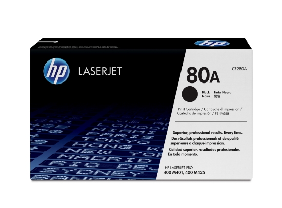 Picture of HP 80A Black Original LaserJet Toner Cartridge