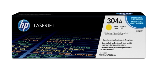 Afbeeldingen van HP 304A originele gele LaserJet tonercartridge