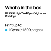 Picture of HP 951XL High Yield Cyan Original Ink Cartridge