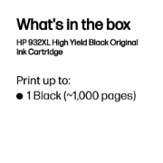 Picture of HP 932XL High Yield Black Original Ink Cartridge