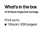 Image de HP 62 cartouche d'encre noire authentique