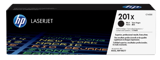 Afbeeldingen van HP 201X originele high-capacity zwarte LaserJet tonercartridge
