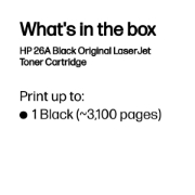 Afbeeldingen van HP 26A originele zwarte LaserJet tonercartridge