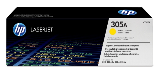 Afbeeldingen van HP 305A originele gele LaserJet tonercartridge