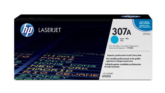 Afbeeldingen van HP 307A originele cyaan LaserJet tonercartridge
