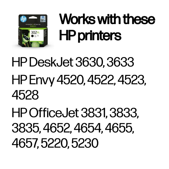 Afbeeldingen van HP 302XL originele high-capacity zwarte inktcartridge