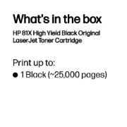 Picture of HP 81X High Yield Black Original LaserJet Toner Cartridge
