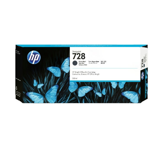 Image de HP 728 cartouche d'encre DesignJet noire mate 300 ml
