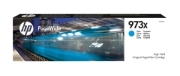 Afbeeldingen van HP 973X originele cyaan high-capacity PageWide cartridge