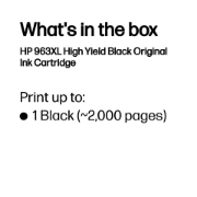 Image de HP 963XL Cartouche d'encre noire authentique, grande capacité