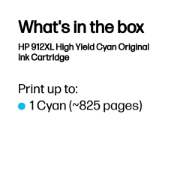 Picture of HP 912XL High Yield Cyan Original Ink Cartridge