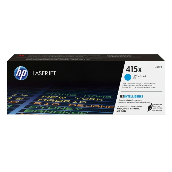 Picture of HP 415X High Yield Cyan Original LaserJet Toner Cartridge