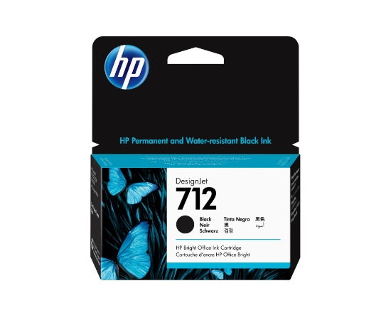 Afbeeldingen van HP 712 38 ml inktcartridge voor DesignJet, zwart